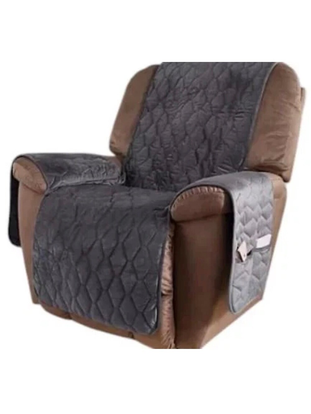 Home Reflections micromink recliner cover-GREY